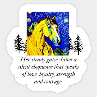 Horse under Starry night Sticker